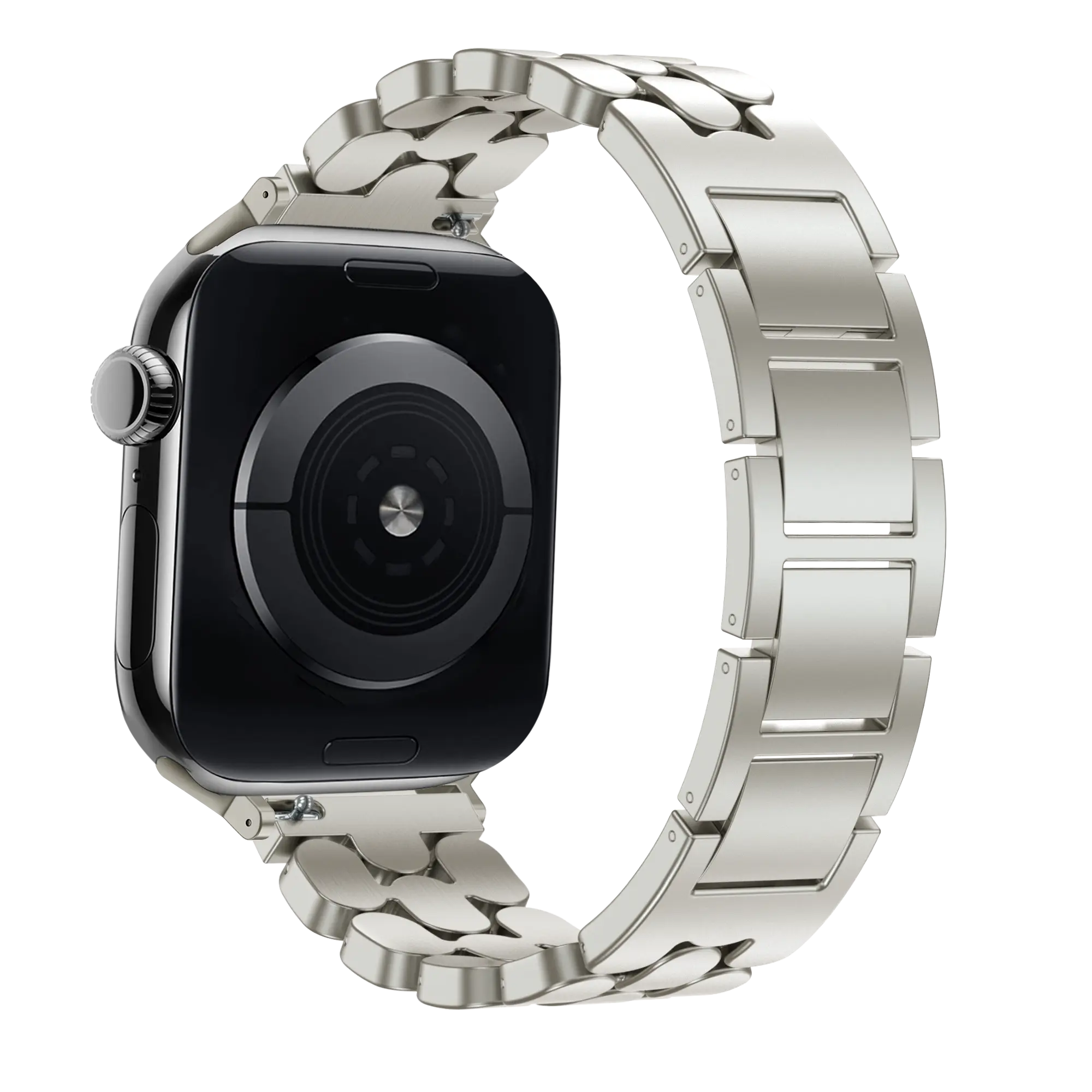 Bandz Bracelet acier 'Oval' Apple Watch (lumière stellaire)