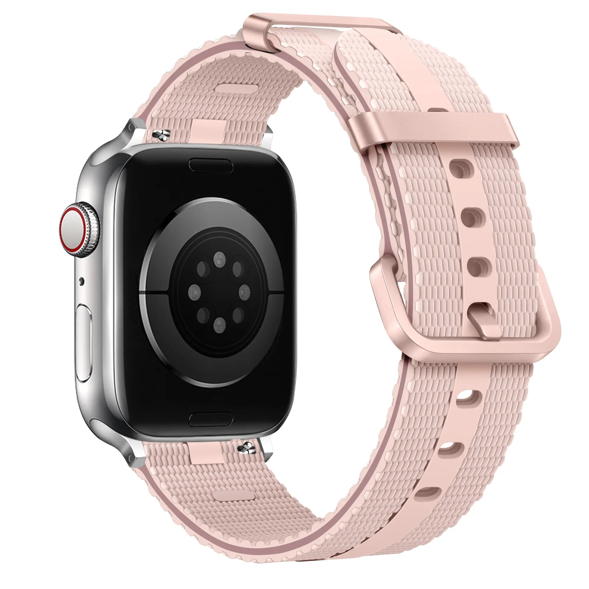 Bracelet active silicone Apple Watch (rose pâle)