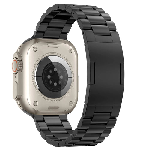 Bracelet acier raffiné Apple Watch (noir)