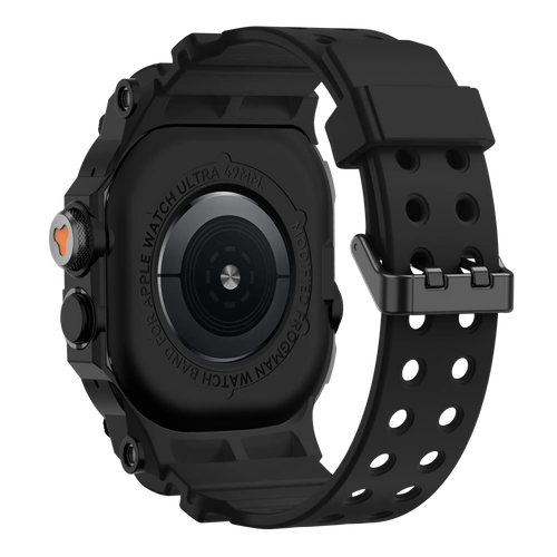 Bandz Bracelet TPU avec coque Apple Watch Ultra (noir avec noir)