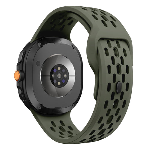 Bracelet air silicone Samsung Galaxy Watch 9 - 40mm (vert militaire)