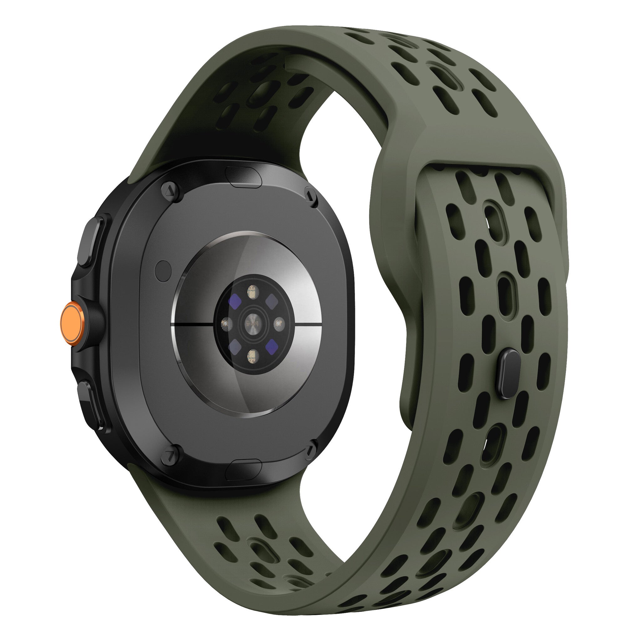 Bracelet air silicone Samsung Galaxy Watch 9 - 44mm (vert militaire)