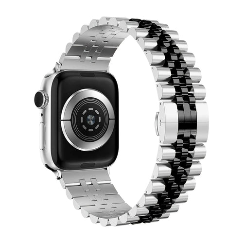 Bracelet acier Apple Watch Jubilé (argent/noir)