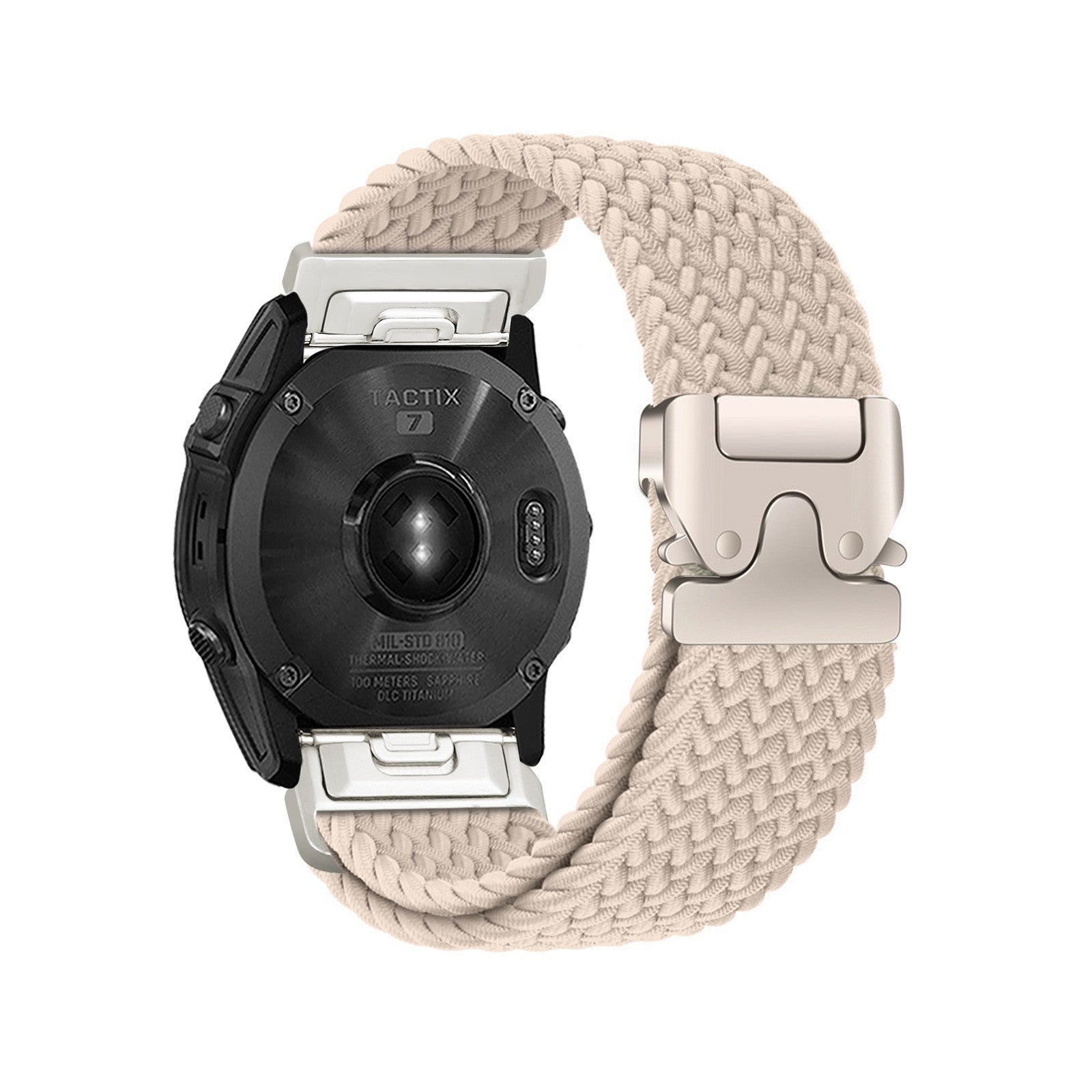 Bracelet tressé boucle en P Garmin Fenix 7s (beige)