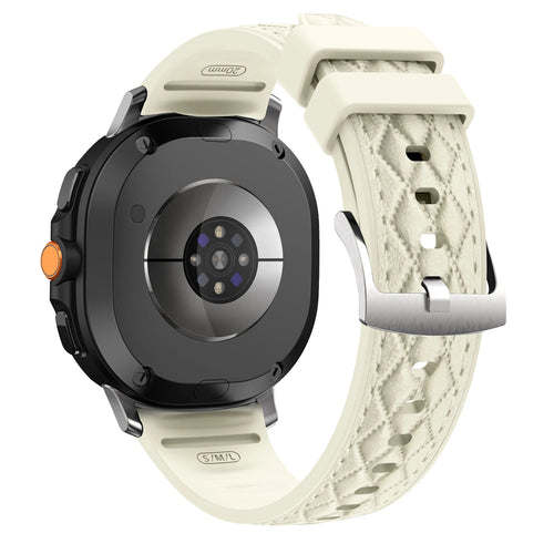 Bracelet cuir hybride diamond Samsung Galaxy Watch 8 Classic (beige)