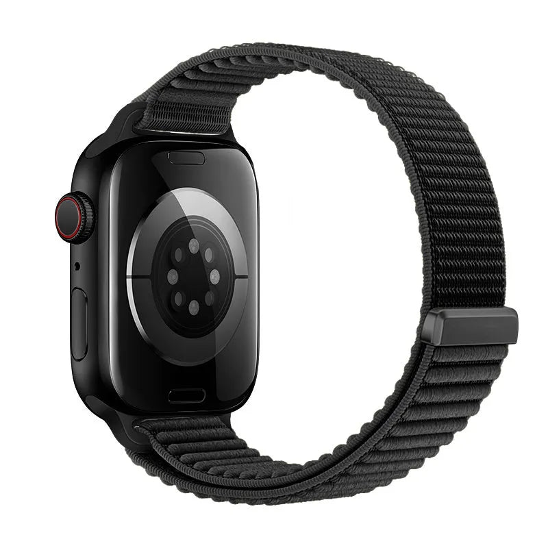 Strap-it Bracelet nylon Wave Apple Watch (noir)