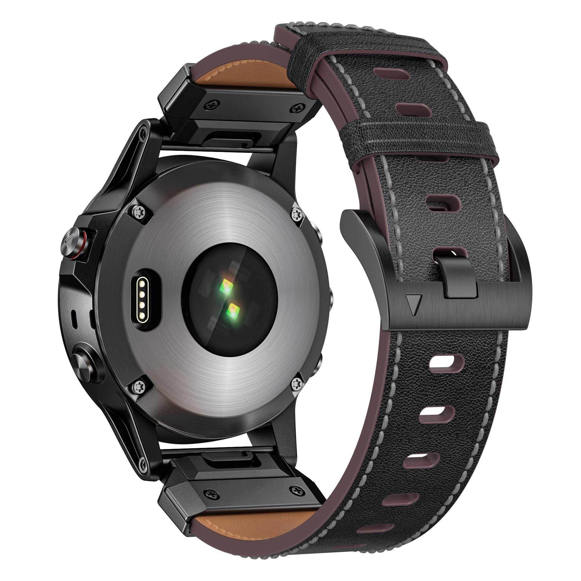 Bracelet cuir authentique Garmin Approach S70 - 47mm (noir)