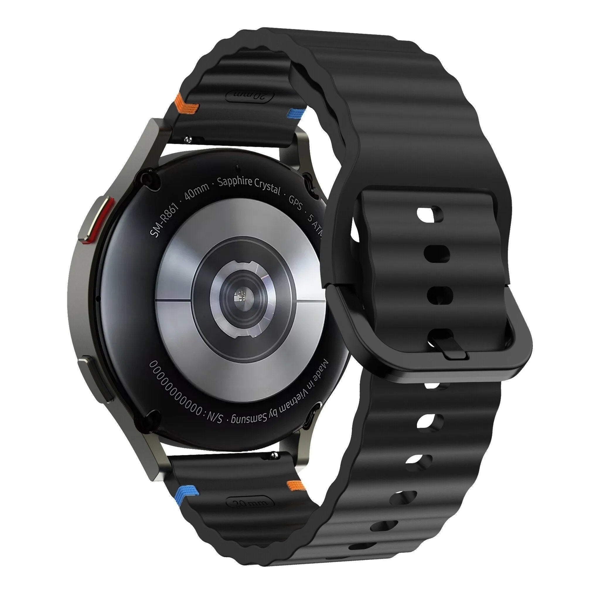 Suunto 9 Peak Wave Silicone Strap (Black)