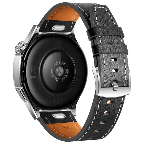Samsung Galaxy Watch 3 45mm 'One Push' Leather Strap (Black)