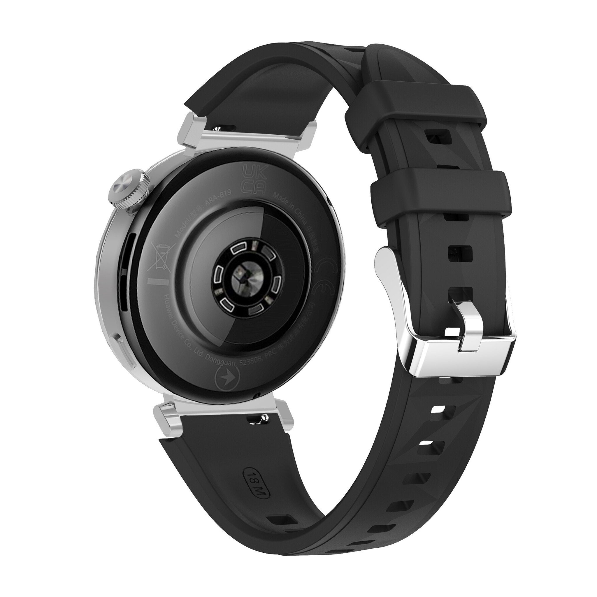 Bracelet silicone Premium Huawei Watch 5 - 42mm (noir)