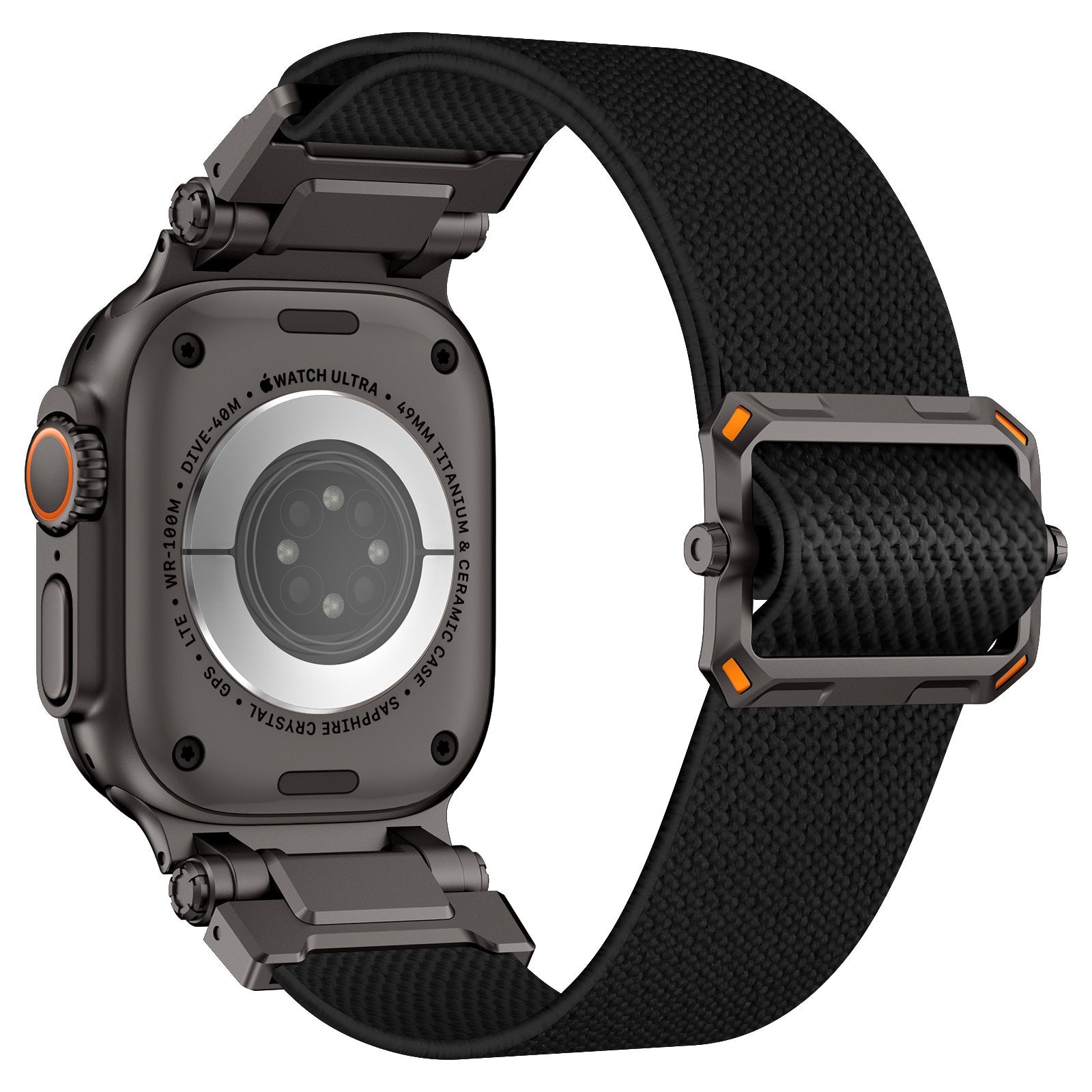 Apple Watch Ultra Polyester Explorer Strap (Black with Black)