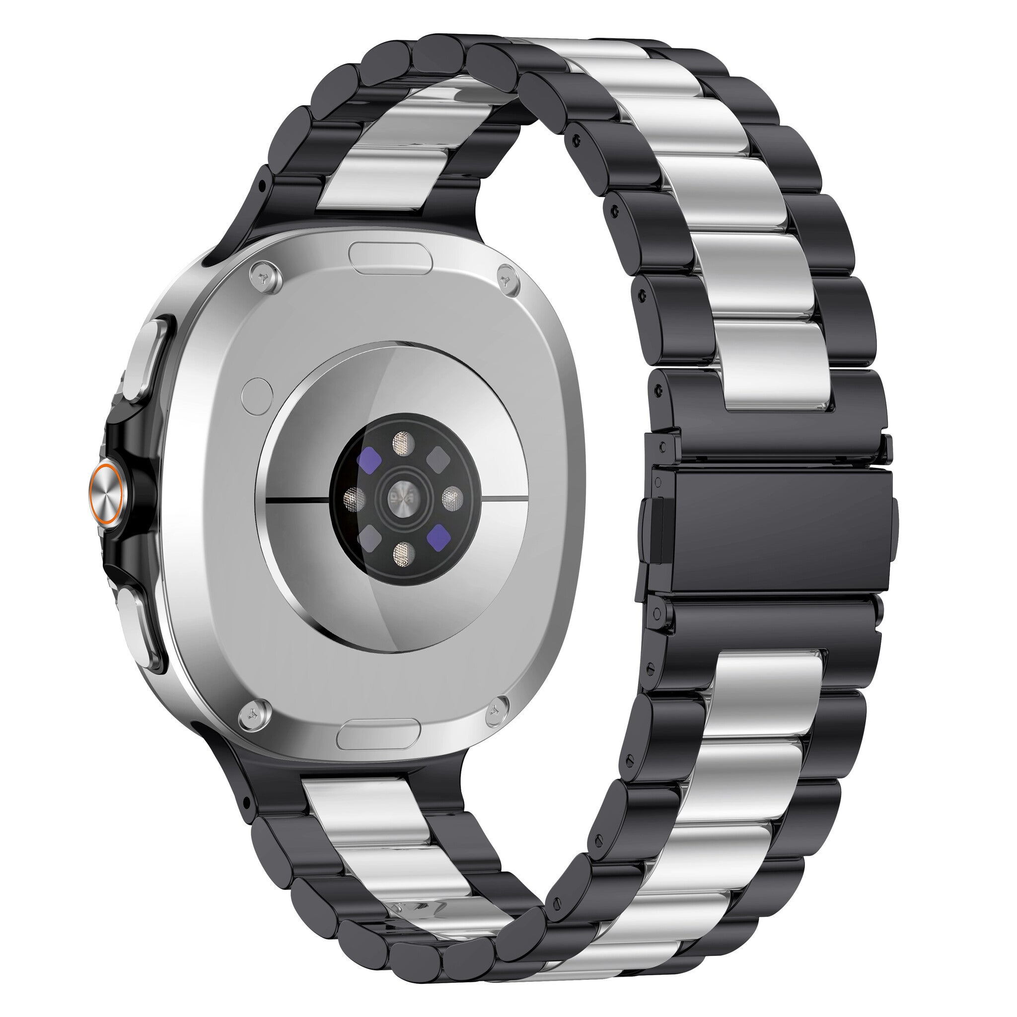 Bracelet acier Samsung Galaxy Watch 8 - 44mm (noir/argent)