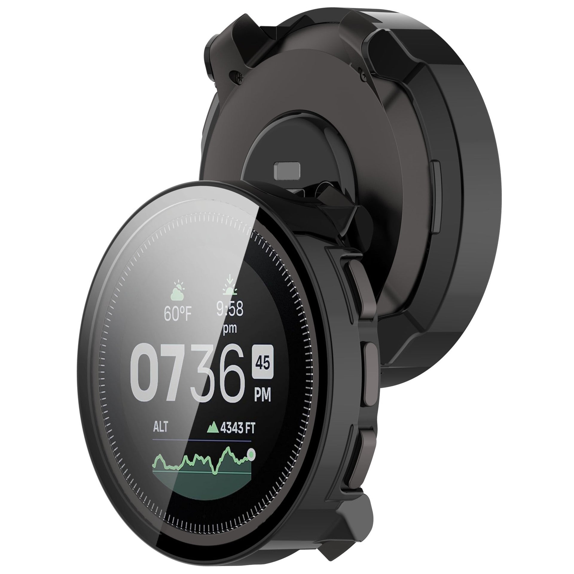 Coque résistant avec verre Suunto Vertical (noir)