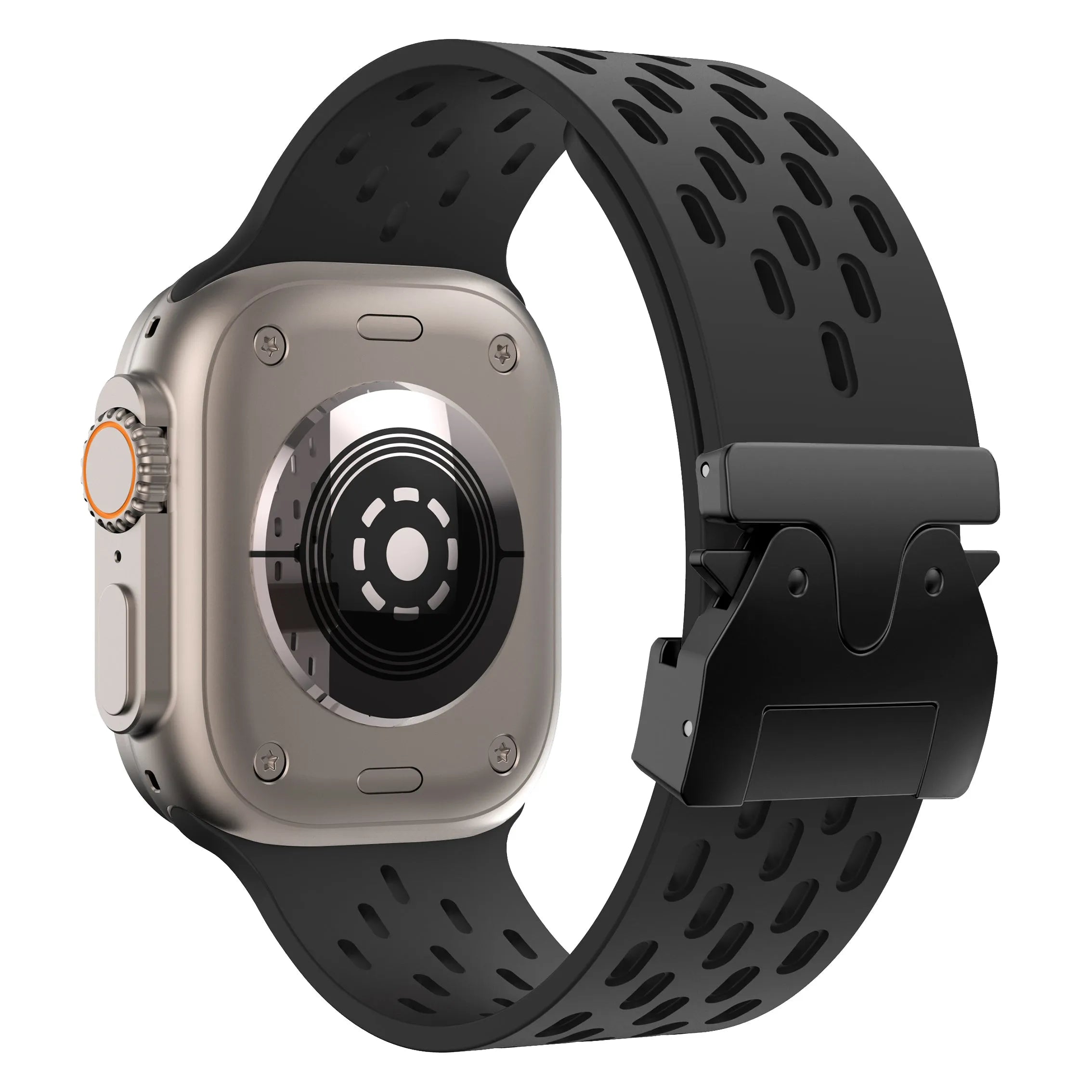 Bracelet silicone air avec P-buckle pour Apple Watch (noir)
