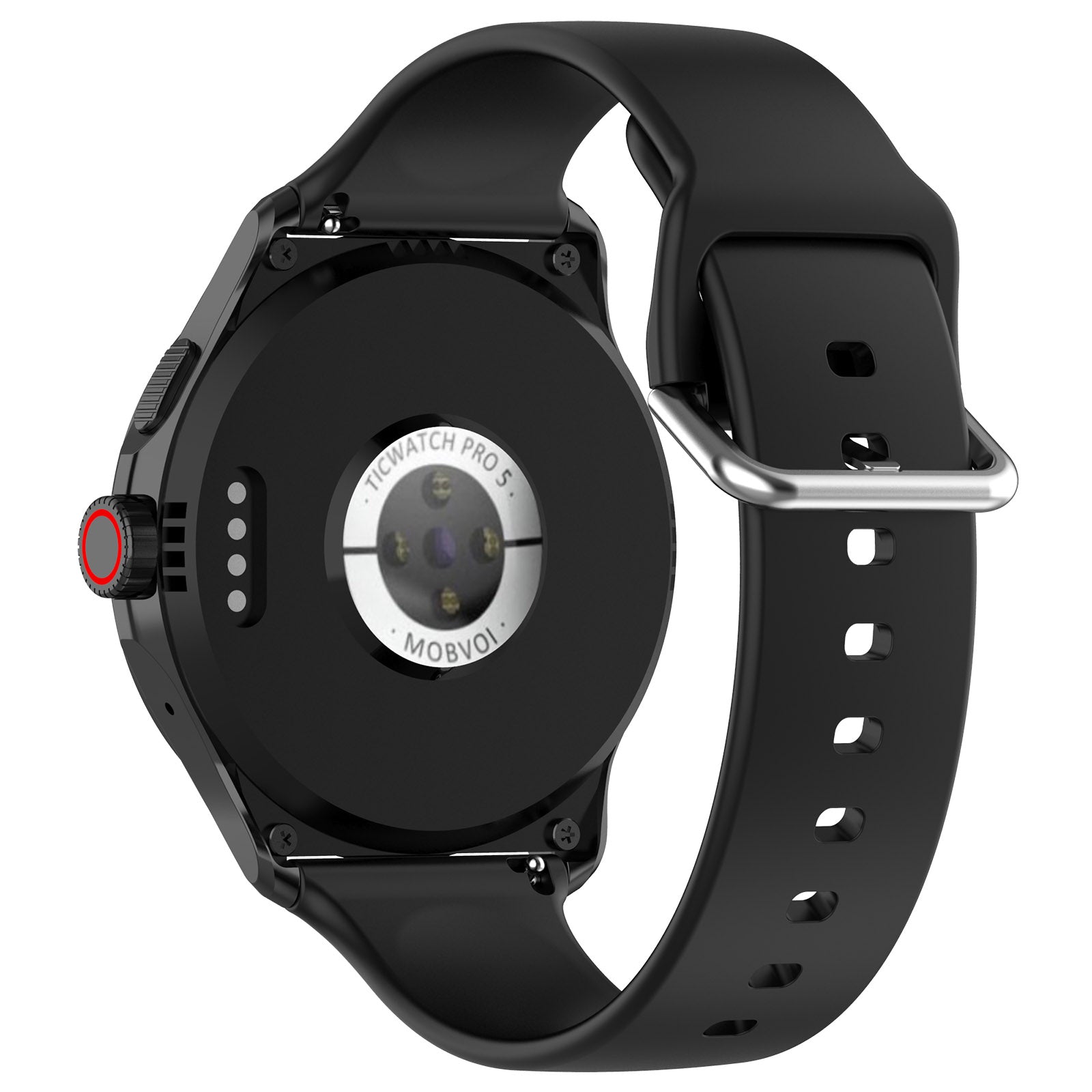 Bracelet silicone avec boucle universel 24mm (noir)