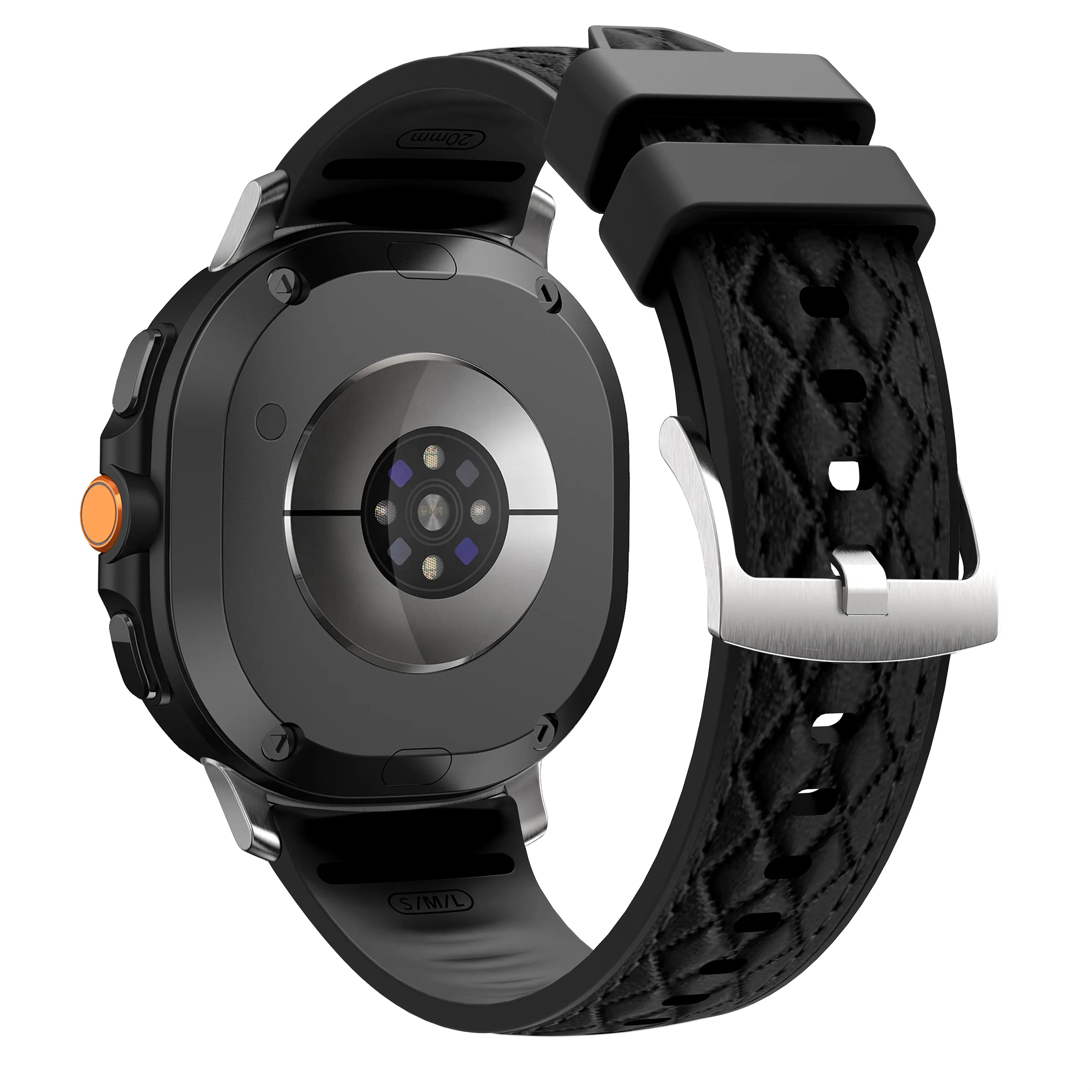 Bracelet cuir hybride diamond Samsung Galaxy Watch 9 - 40mm (noir)
