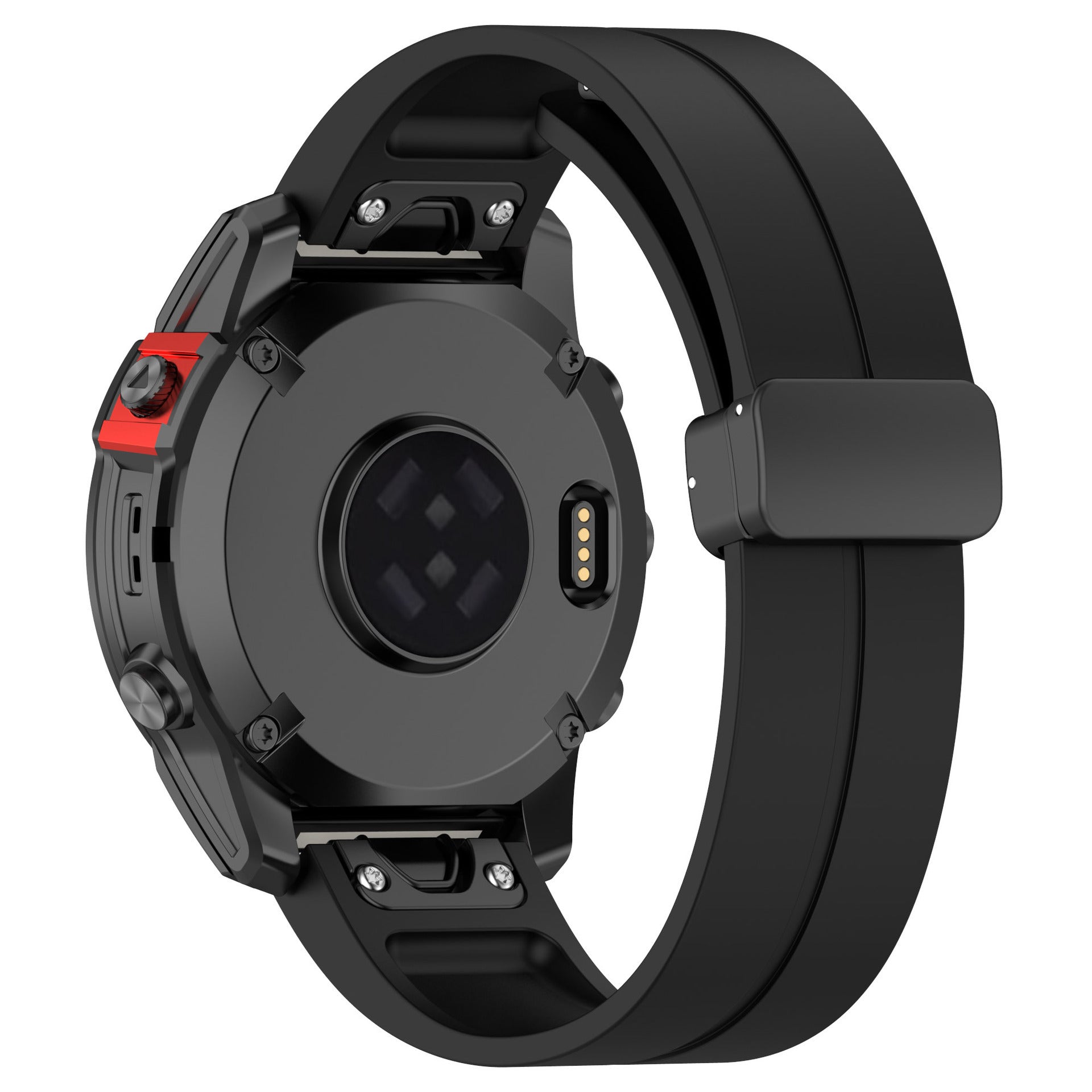 Bracelet silicone avec boucle-D Garmin Fenix 8 Pro - 51mm (noir)