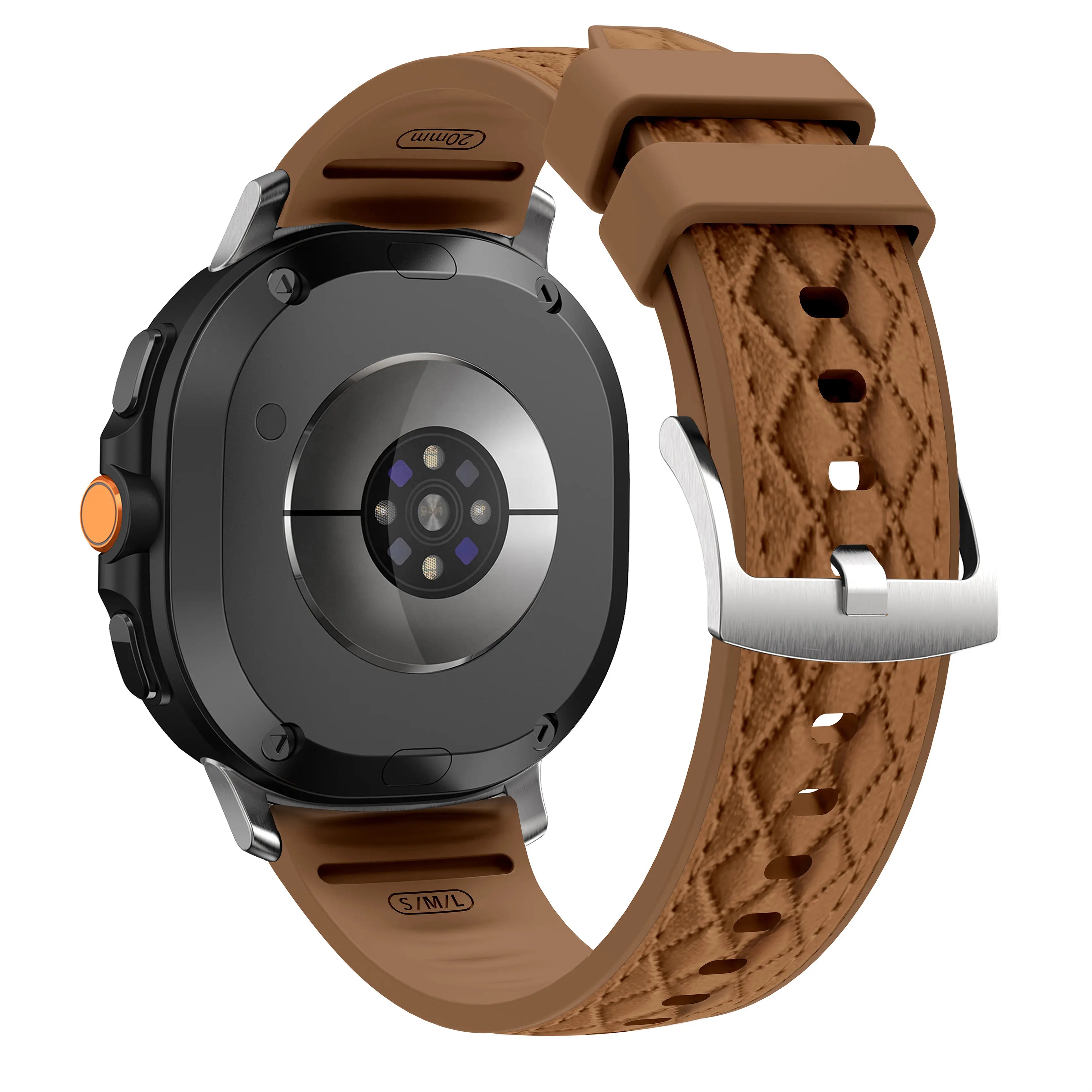 Bracelet cuir hybride diamond Samsung Galaxy Watch 9 - 40mm (marron)