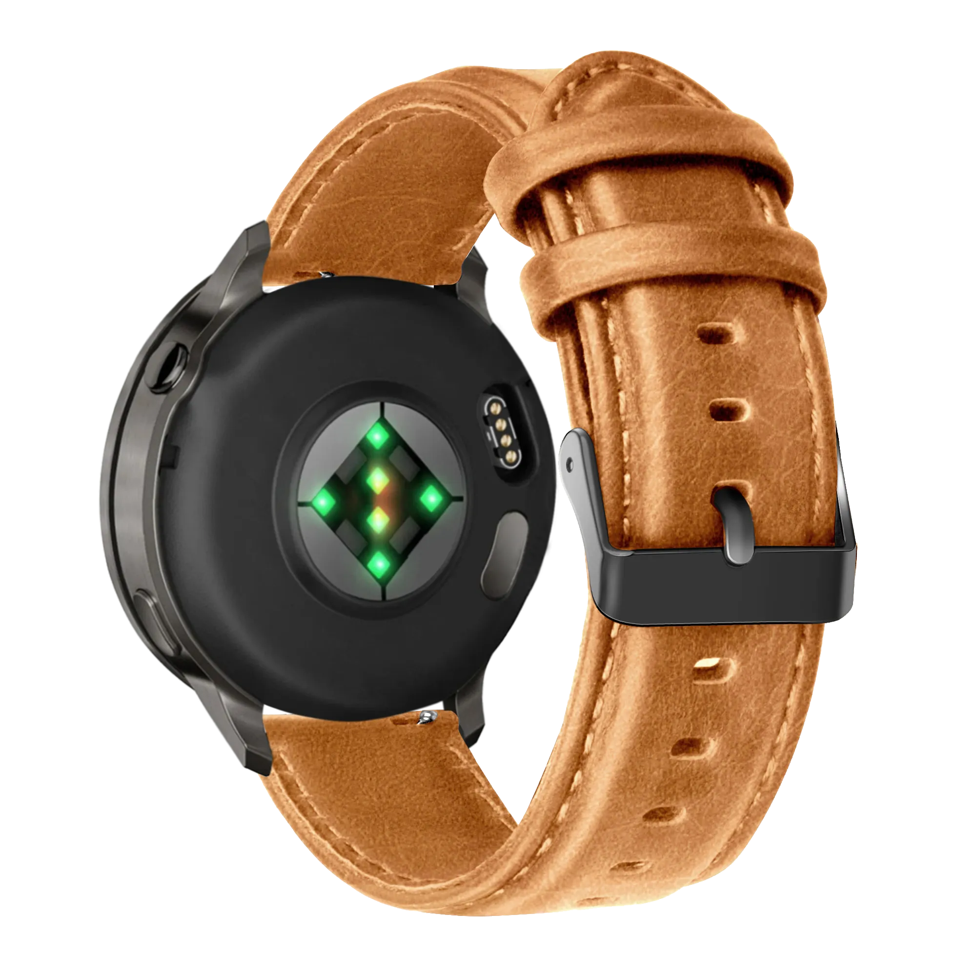 Bandz Garmin Forerunner 255 Leather Strap 'Classic' (Brown)