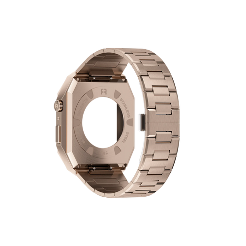 Reqior Boîtier avec bracelet en acier 'Nautilus' Apple Watch 45mm (rose or)