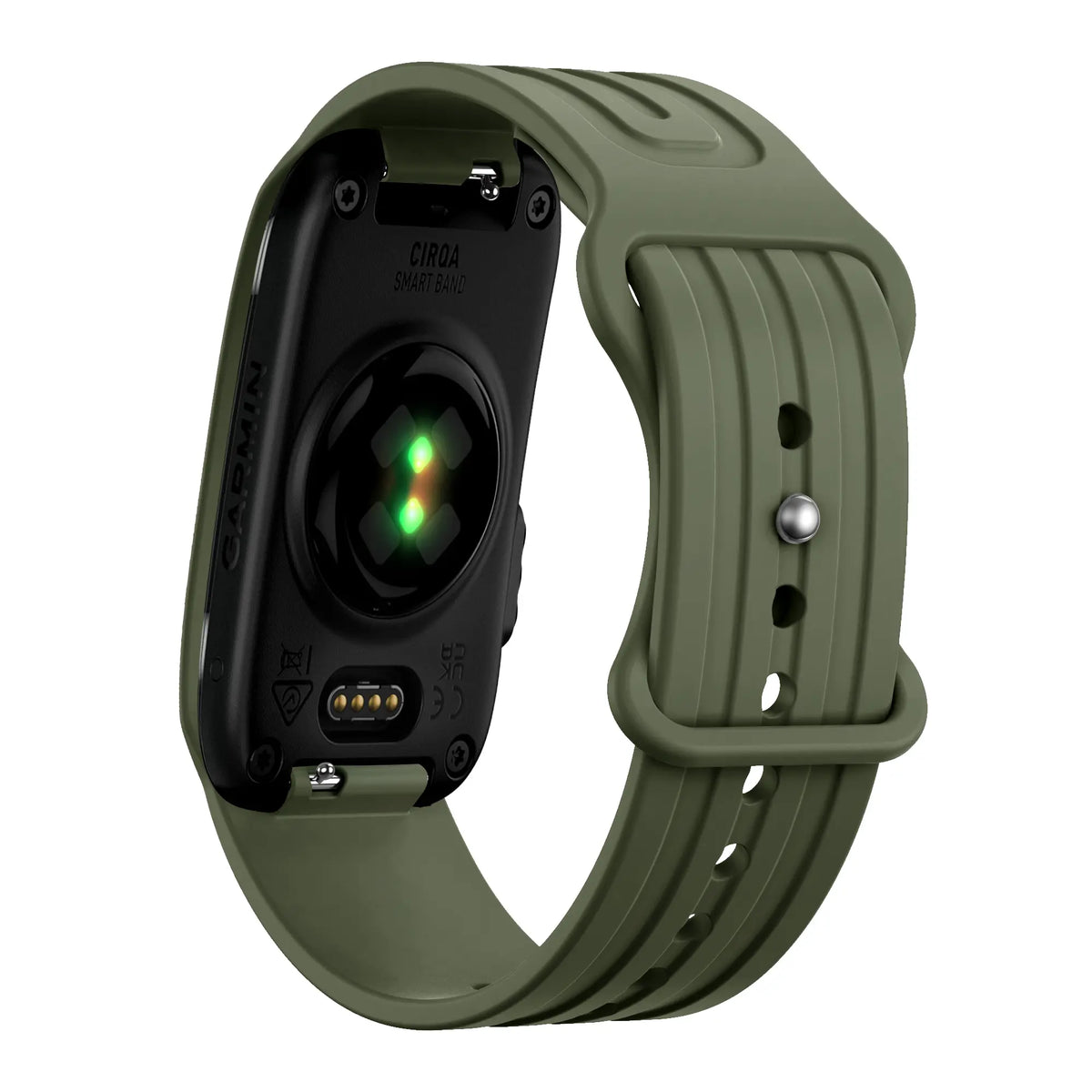 Bandz Garmin Cirqa Silicone Strap 'Classic' (Army Green)
