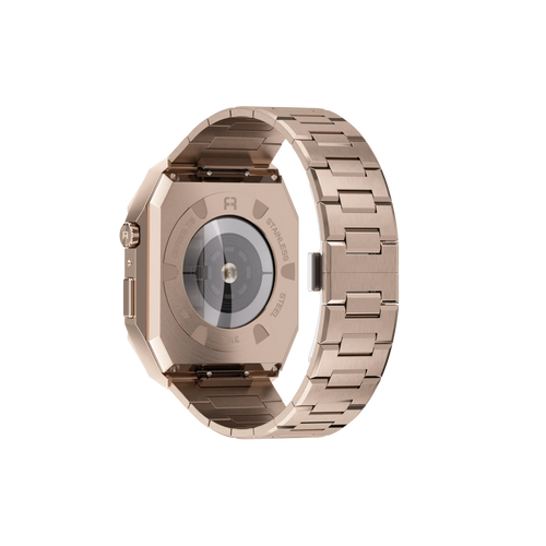 Reqior Boîtier avec bracelet en acier 'Nautilus' Apple Watch 45mm (rose or)