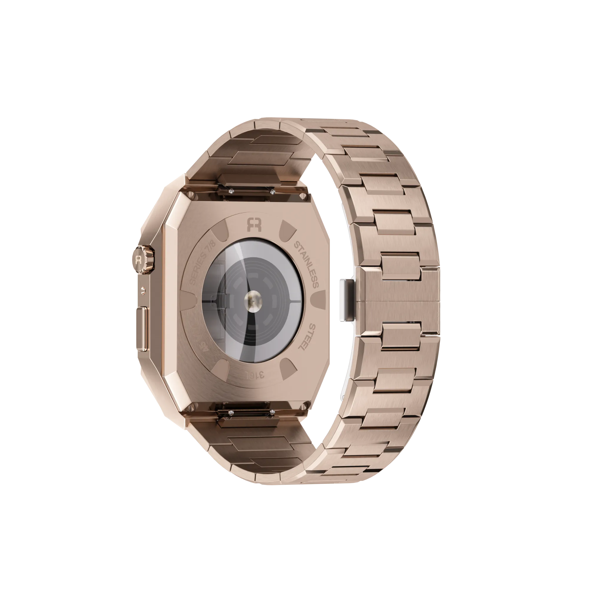 Reqior Boîtier avec bracelet en acier 'Nautilus' Apple Watch 45mm (rose or)