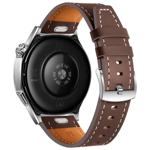 Huawei Watch 4 (Pro) 'One Push' Leather Strap (Dark Brown)