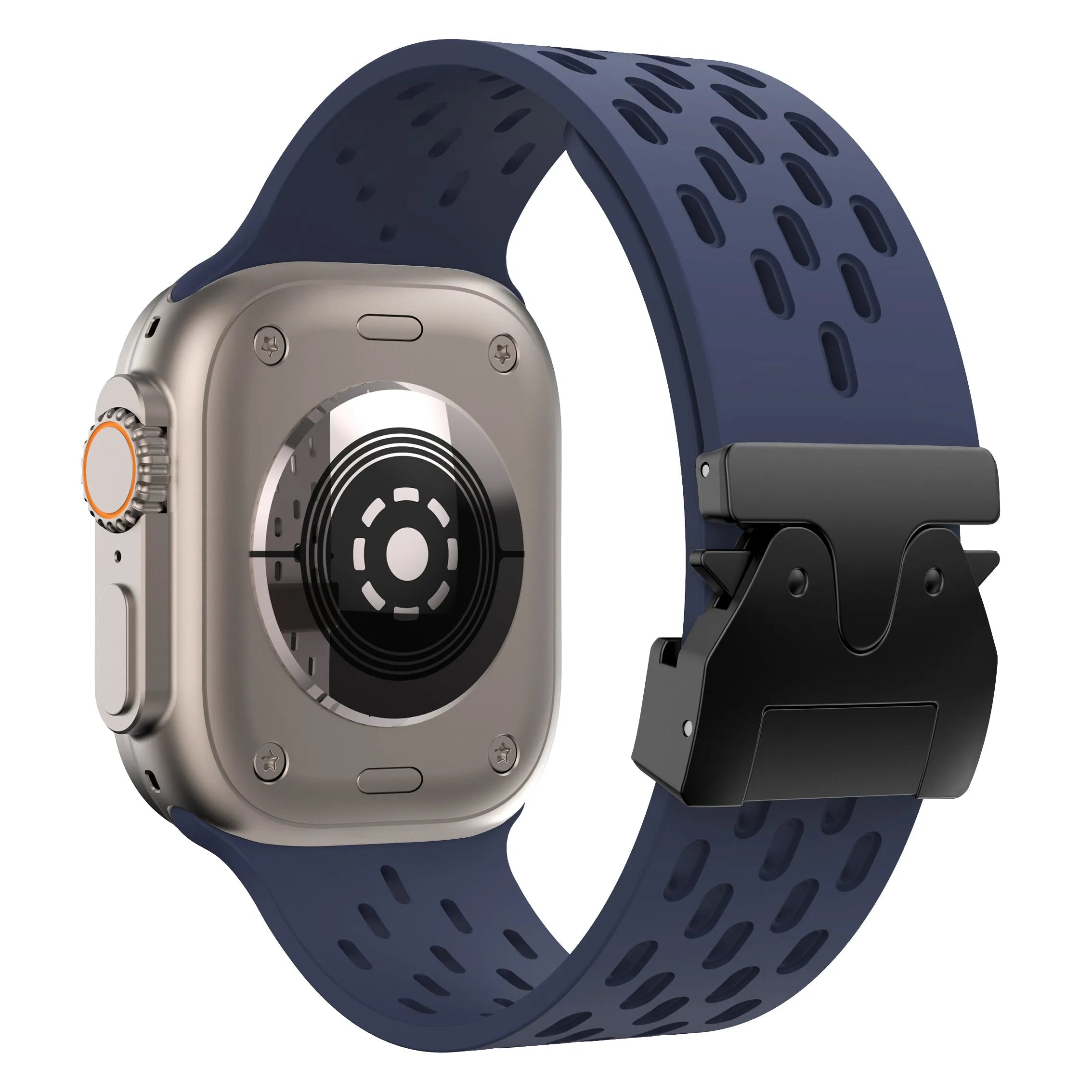 Bracelet silicone air avec P-buckle pour Apple Watch (bleu foncé)