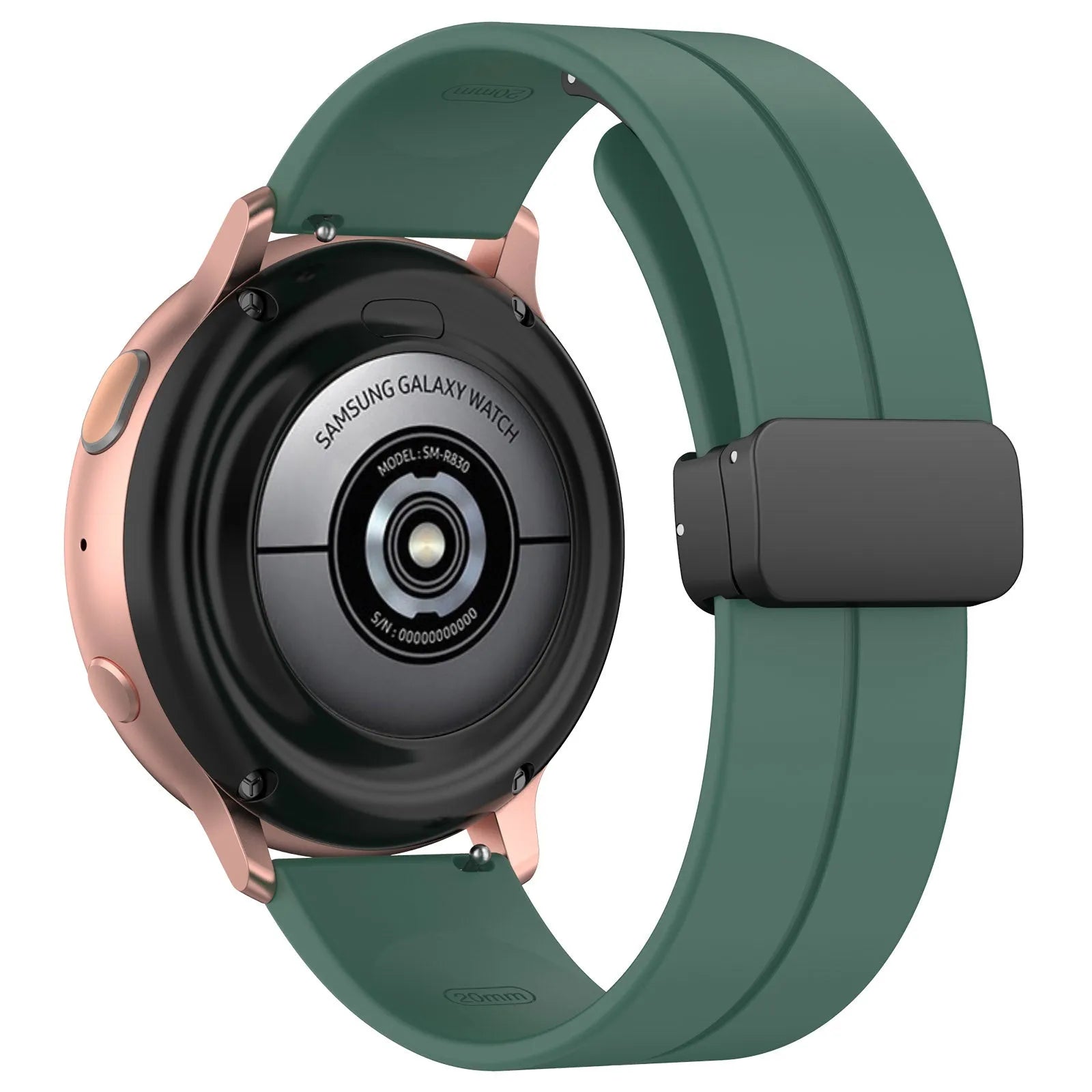 Bracelet silicone avec boucle Amazfit Bip 3 (Pro) (vert foncé)