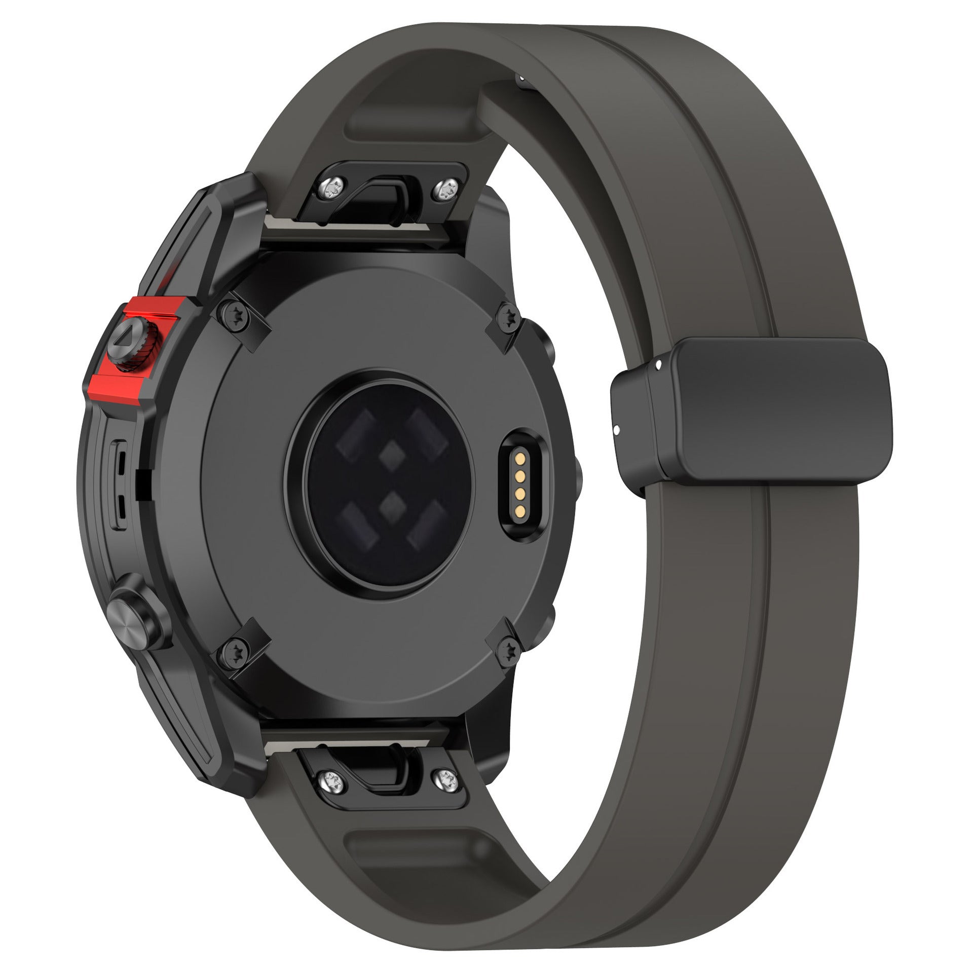 Bracelet silicone avec boucle-D Garmin Fenix 3 (gris foncé)