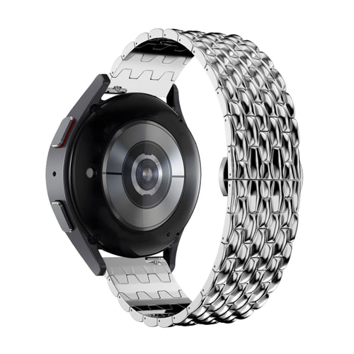 Bandz Bracelet acier 'Dragon' Garmin Forerunner 165 (argent)