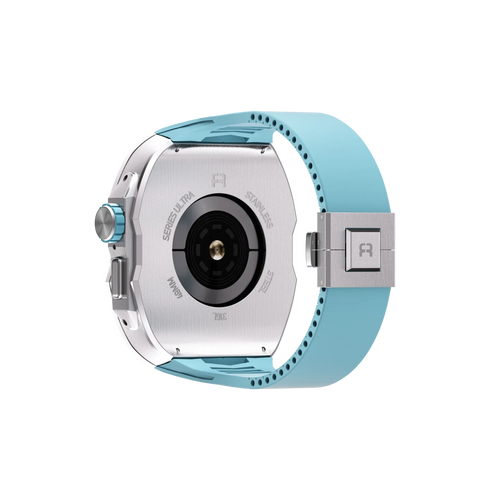 Reqior Boîtier avec bracelet en caoutchouc Apple Watch Ultra (bleu)
