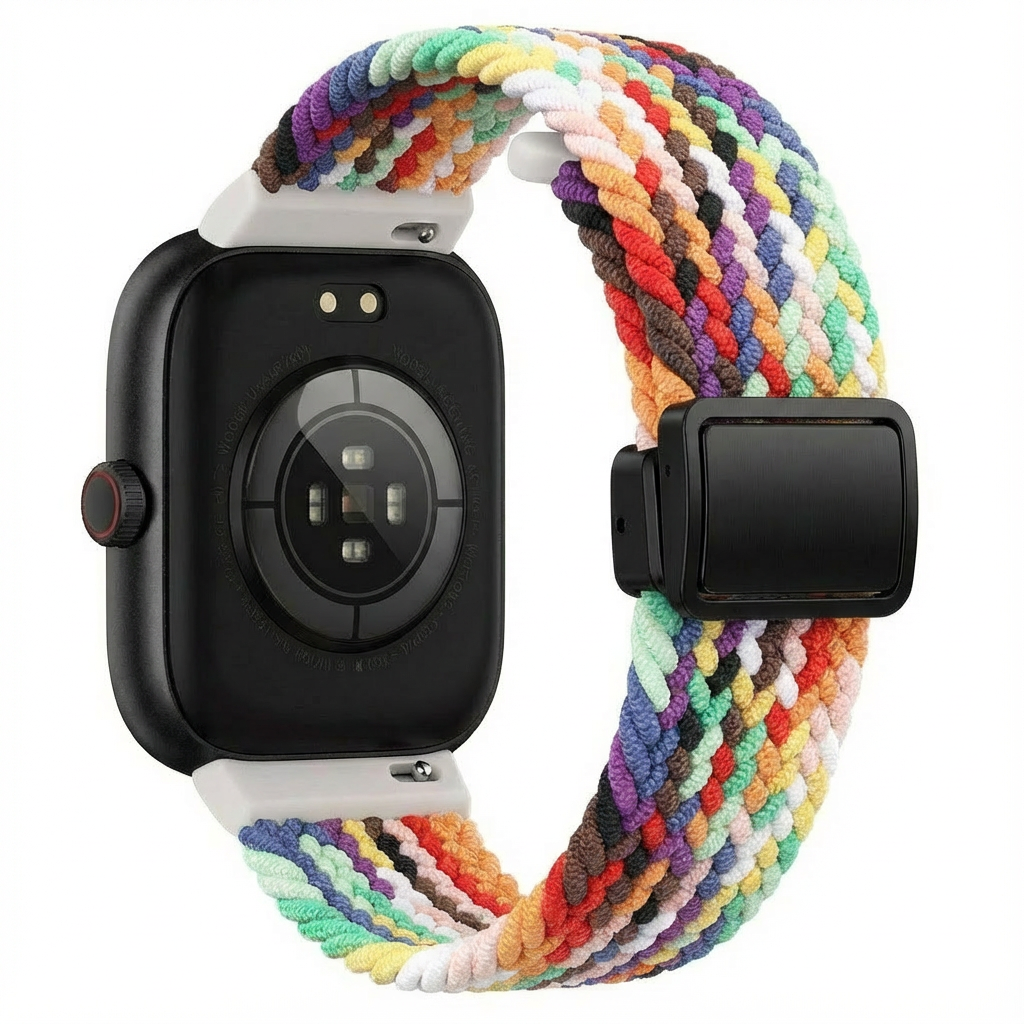 Bracelet tressé avec boucle en D Xiaomi Smart Band 10 Pro (arc-en-ciel)
