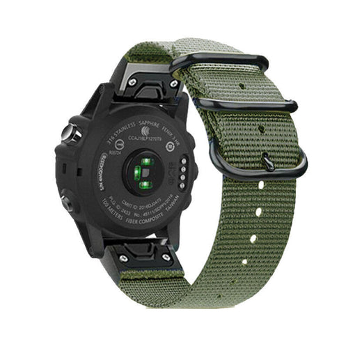 Bracelet nylon avec boucle Garmin Fenix 8 Pro - 51mm (vert)