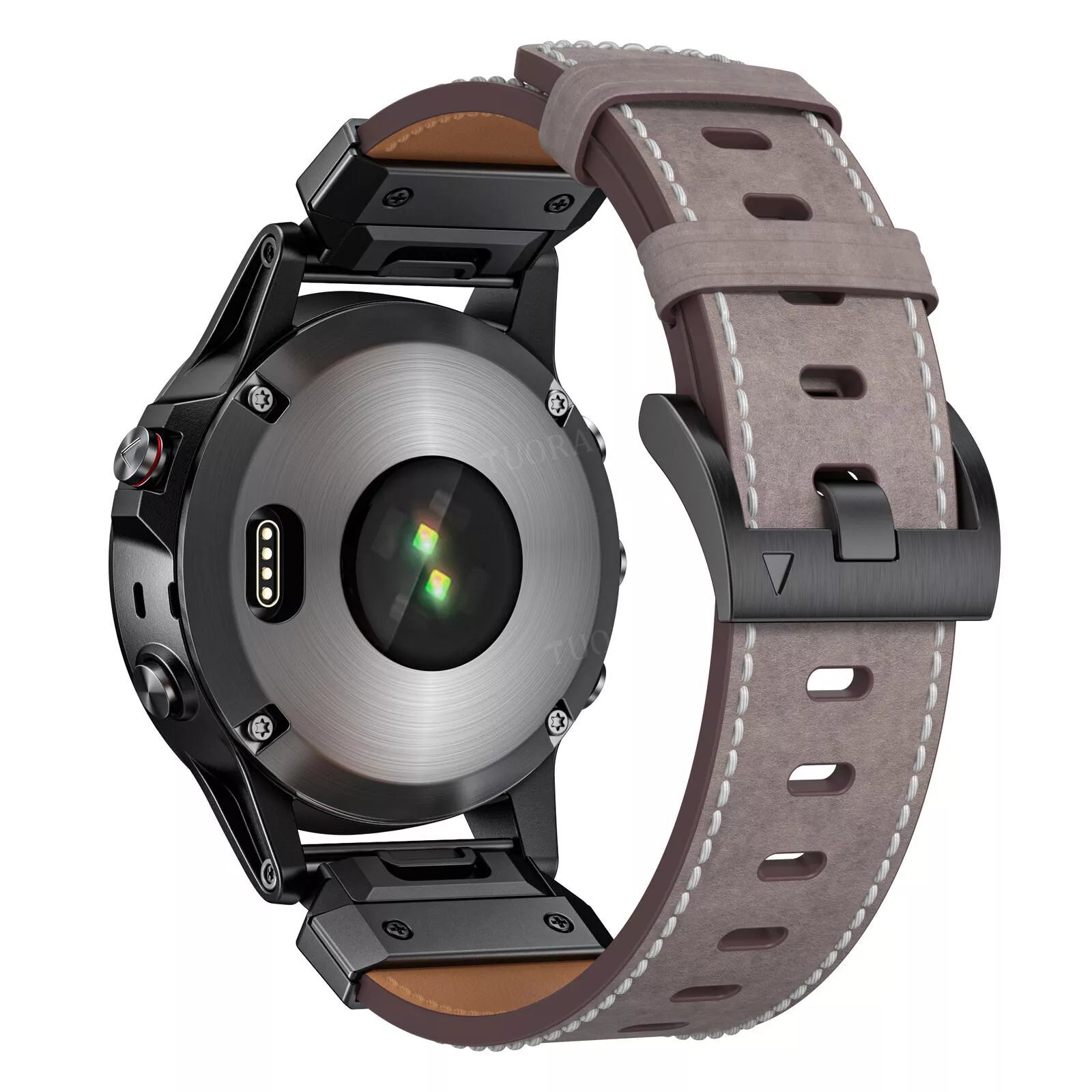 Bracelet cuir véritable Garmin Quatix 8 Pro - 47mm (gris)