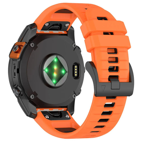 Bracelet à boucle sport Garmin Tactix 8 - 51mm (orange/noir)