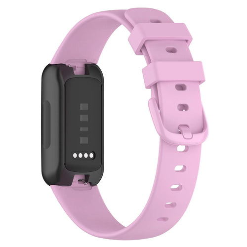 Silicone Strap, lilac, on a watch, 3/4 rear view