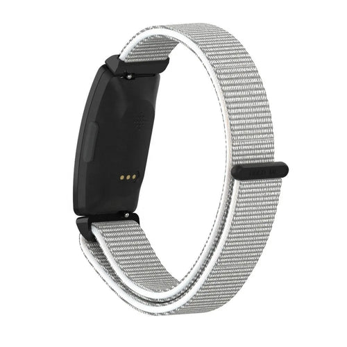 Nylon Strap, grey, on a watch, 3/4 rear view
