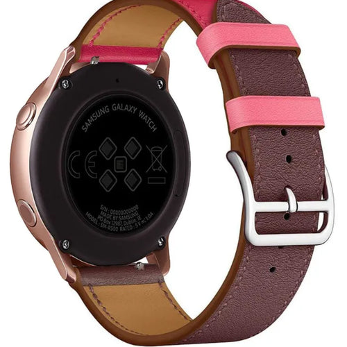 Leather Strap 'Duo', on a watch, 3/4 rear view