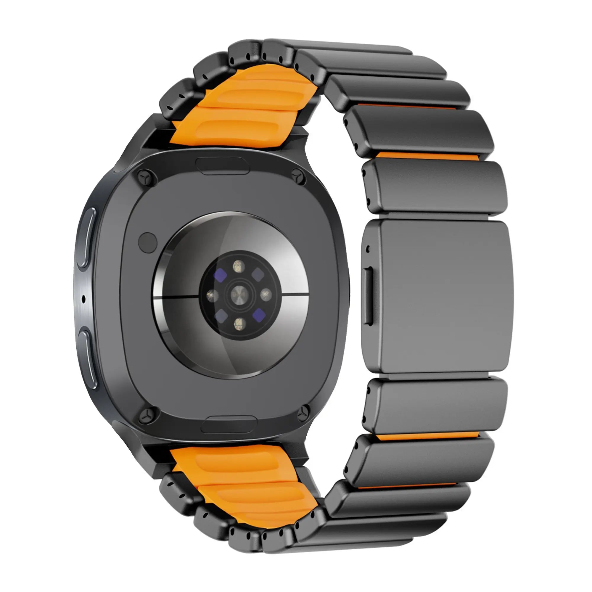 Bandz Bracelet titane 'Hybrid' Samsung Galaxy Watch 9 - 40mm (noir/orange)