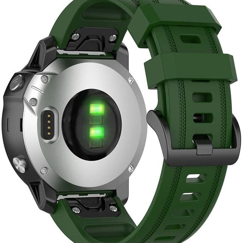 Bracelet silicone Garmin Descent Mk3(i) - 43mm (vert militaire)