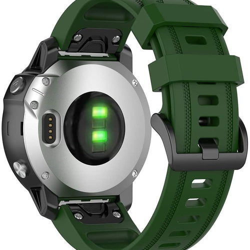 Bracelet silicone Garmin Approach S70 - 42mm (vert militaire)