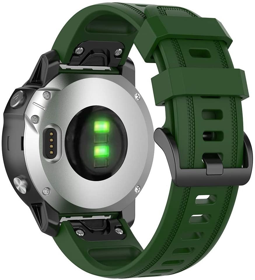 Bracelet silicone Garmin D2 Delta S (vert militaire)
