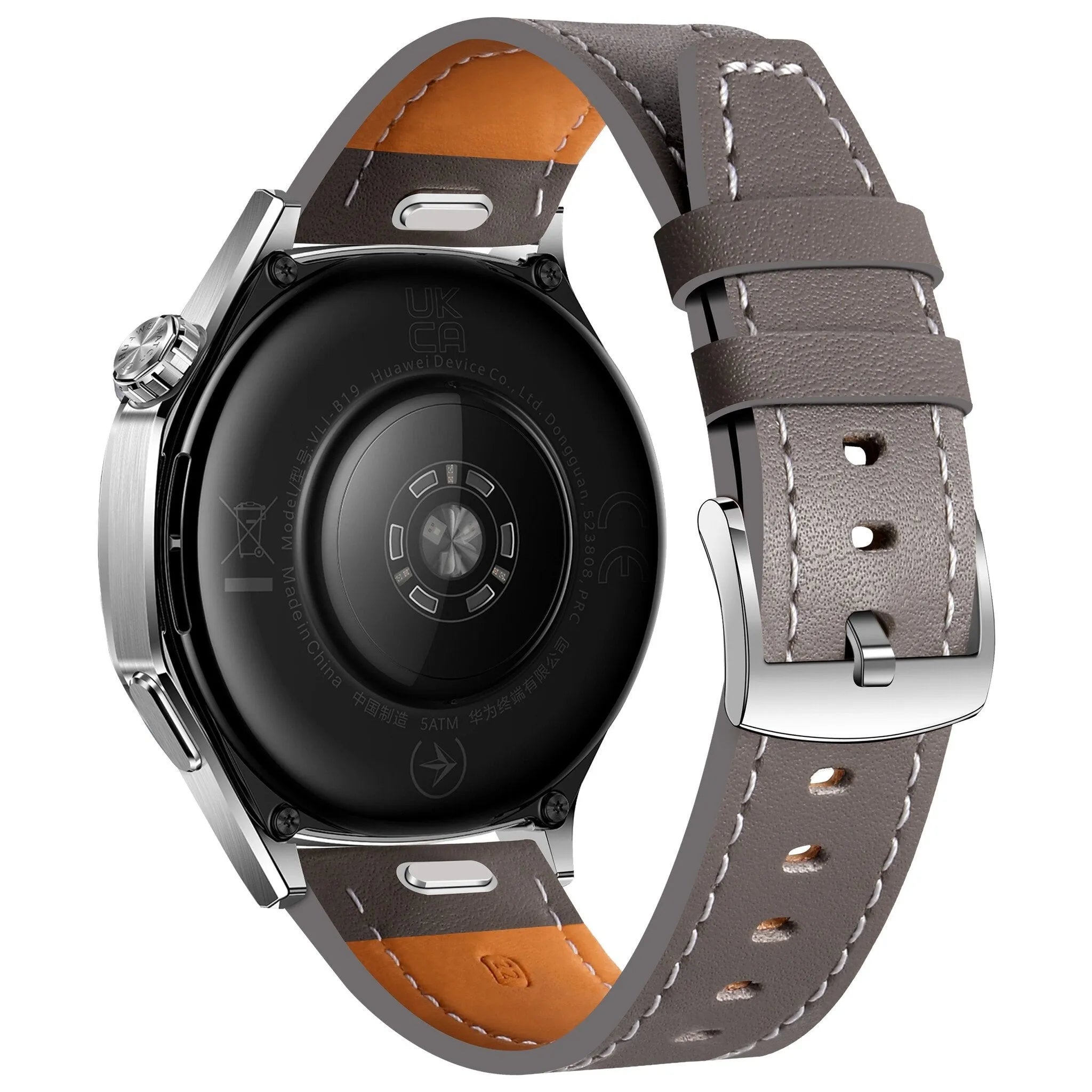 Suunto 9 Peak Pro 'One Push' Leather Strap (Grey)