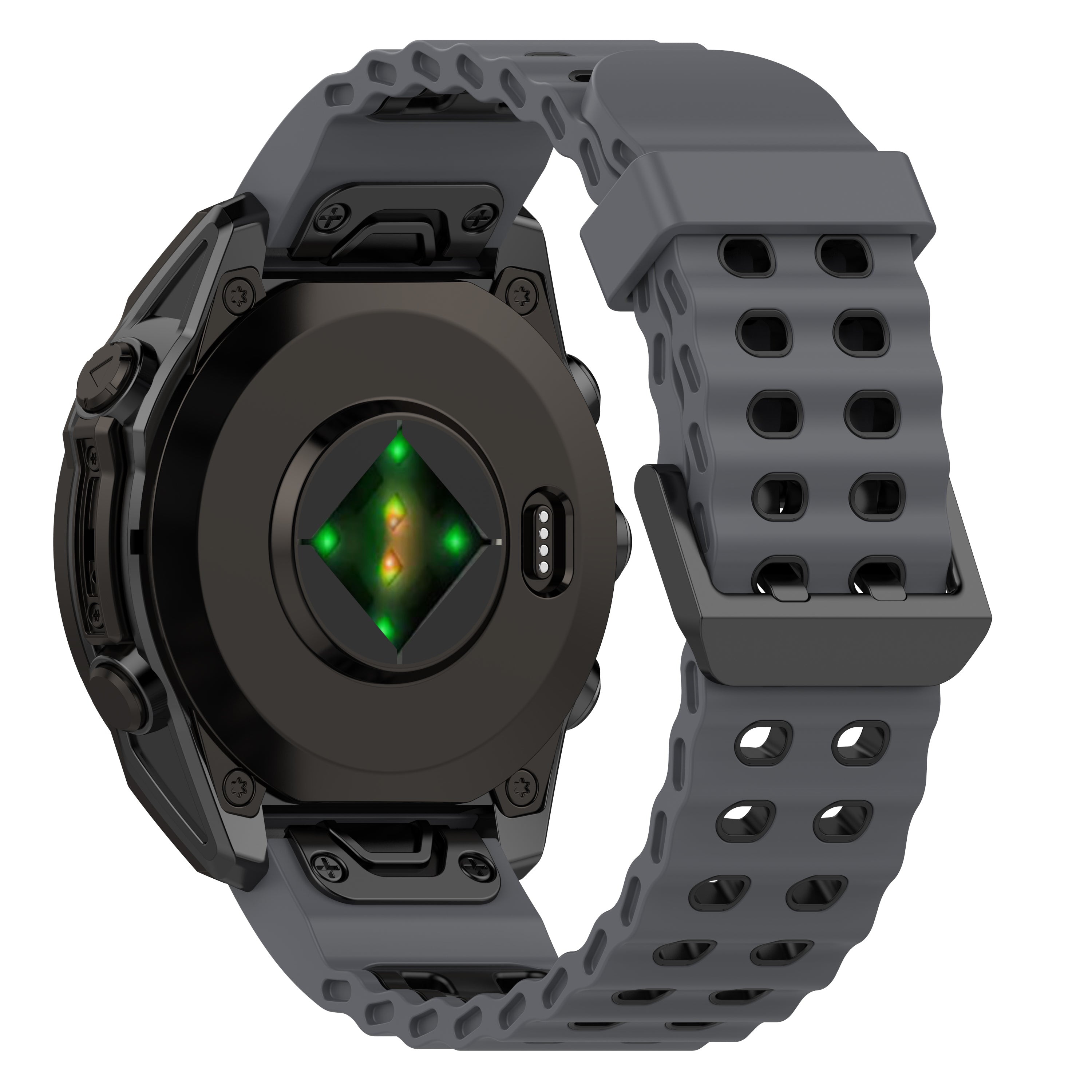 Bracelet sport ondulé Garmin Tactix 7 Pro (gris foncé/noir)