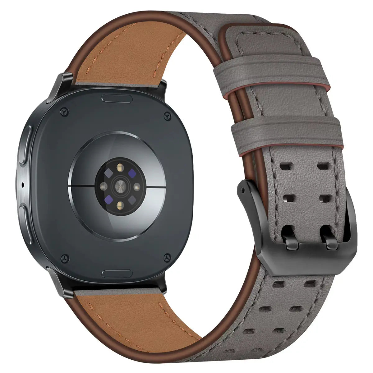 Bracelet cuir à double épingle Samsung Galaxy Watch 9 - 44mm (gris)