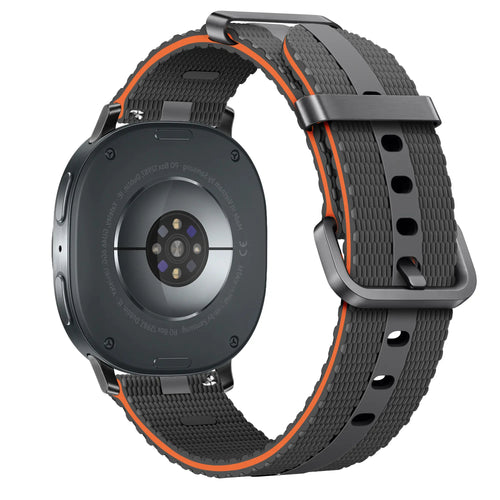 Bracelet active silicone Samsung Galaxy Watch 8 - 44mm (gris foncé/orange)