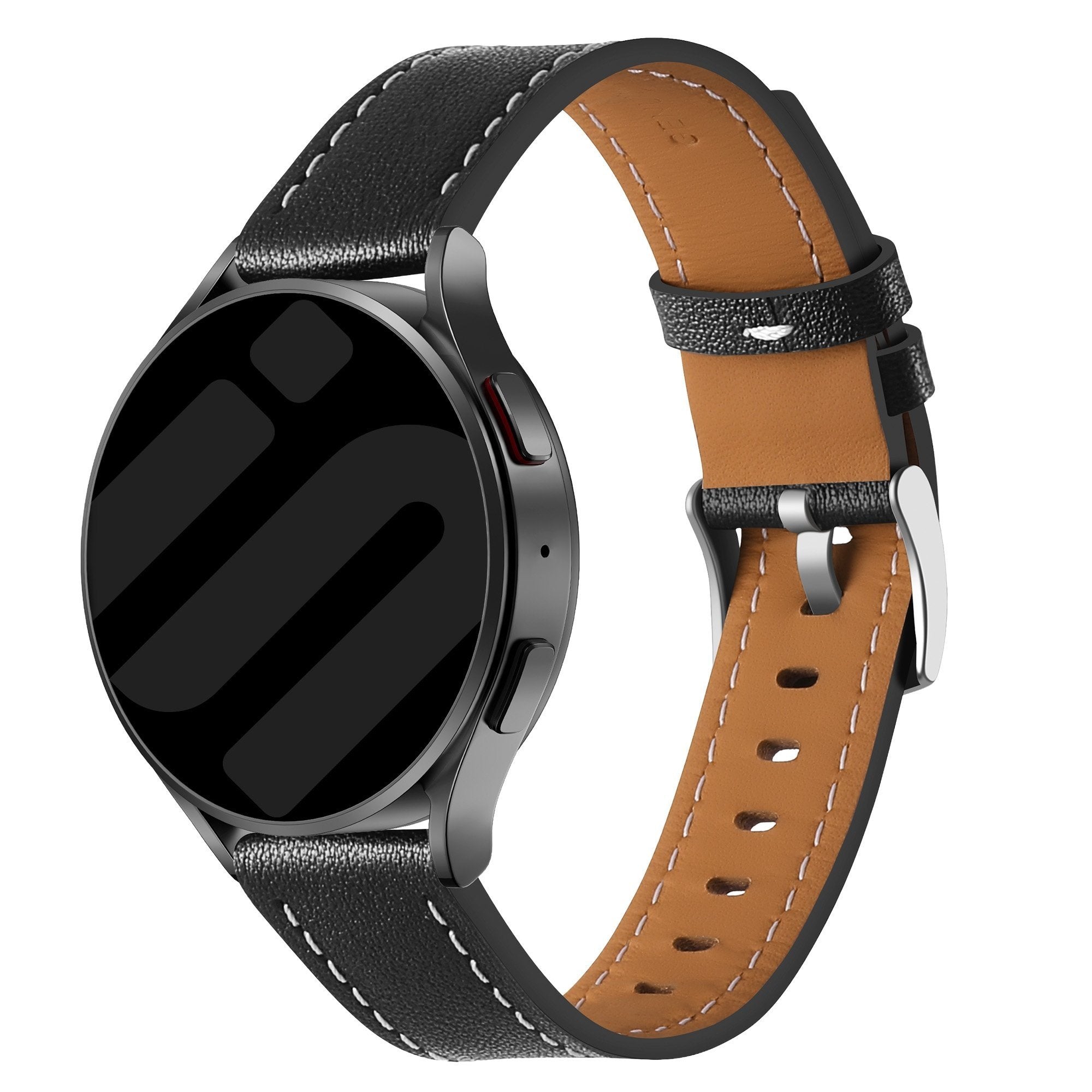 Bracelet cuir 'One Push' Samsung Galaxy Watch 4 Classic 42mm (noir)