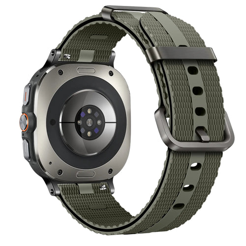 Bracelet active silicone Samsung Galaxy Watch Ultra (vert militaire)